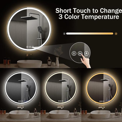 LED Bathroom Mirror 22 Inch Round Bathroom Mirror - Image 3