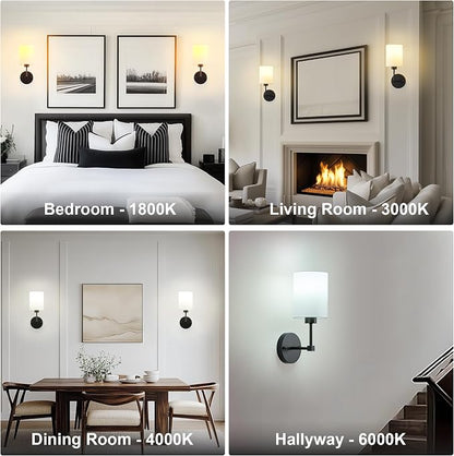 Battery Operated Wall Sconce Set of Two, Wireless Rechargeable Wall Light - Image 8