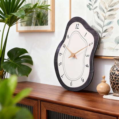 Mid Century Retro Irregular Shape Wall Clock, Silent Non-Ticking Battery - Image 6