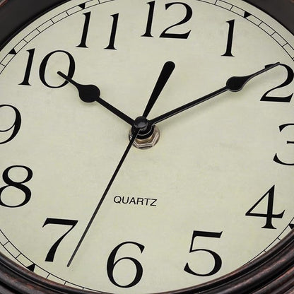 Foxtop 9 Inch Wall Clock Battery Operated Silent Non-Ticking Small Classic - Image 7