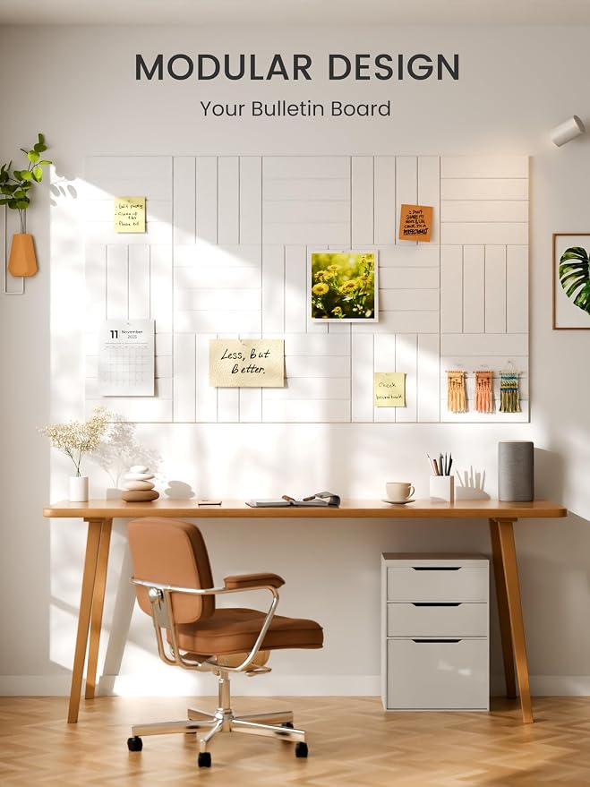 Bumusty Large Cork Board Alternative-36 x 24" Felt Bulletin Board Tiles - Image 2