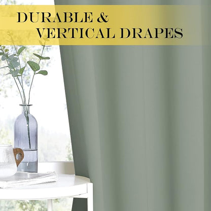 NICETOWN Blackout Curtains 72 inches Long, Grommet Privacy Window Treatment - Image 4
