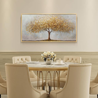Large Framed Tree of Life Gold Wall Art, Large Canvas Prints Paintings Artwork - Image 5