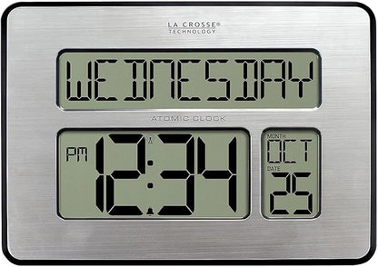 La Crosse Technology Atomic Wall/Table Clock, 7.5-inch H x 9.75-inch W x 1-inch by LaCrosseTechnology