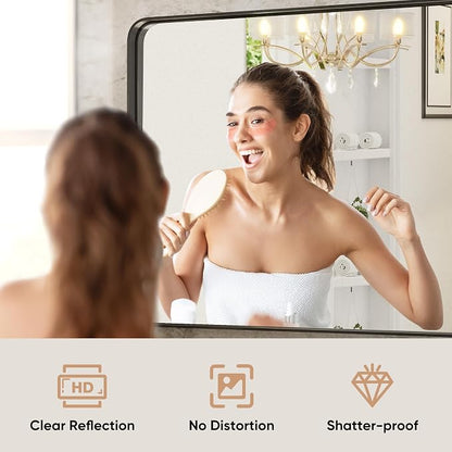 Sweetcrispy 22x30 Inch Black Bathroom Mirrors - Image 3