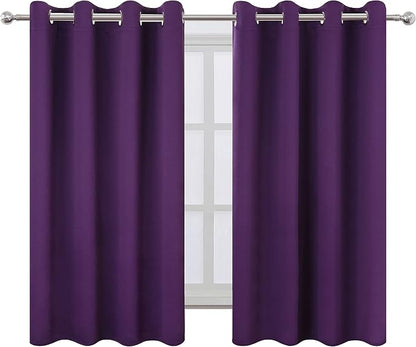 LEMOMO Purple Thermal Blackout Curtains/52 x 54 Inch/Set of 2 Panels Room - Image 2