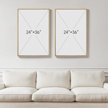 Large Framed Abstract Wall Art for Living Room, Modern Minimalist Painting - Image 3