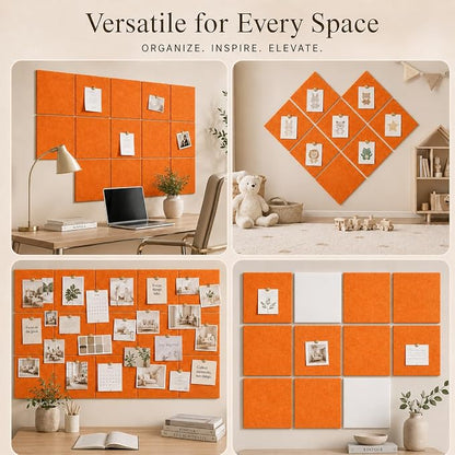 Large Cork Boards for Walls – 36" x 24" Self Adhesive Felt Wall Tiles - Image 6
