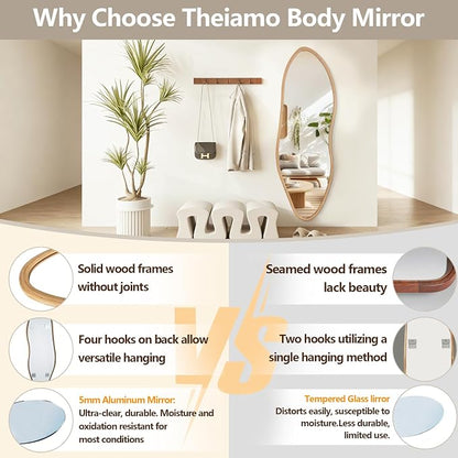 Irregular Full Length Mirror, Large Asymmetrical Wall Mirrors - Image 4