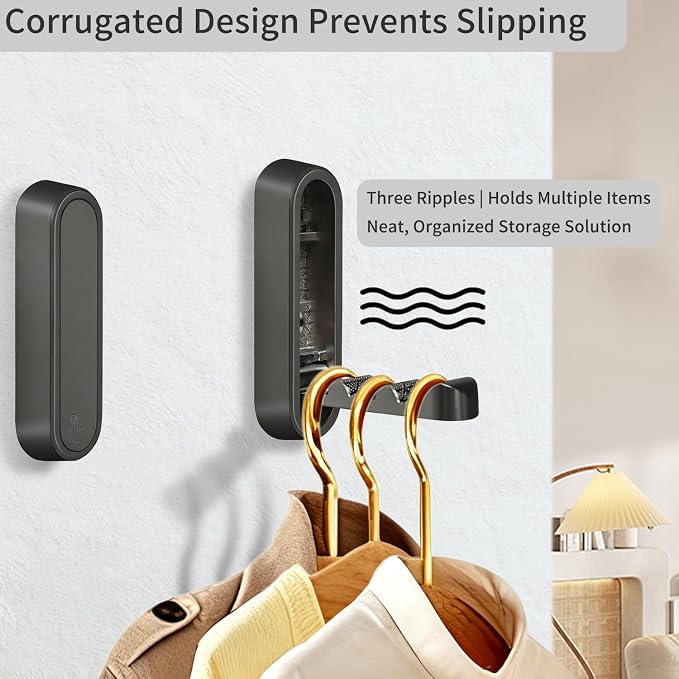 4PCS Foldable Wall Hooks, Flip Down Design - Image 3