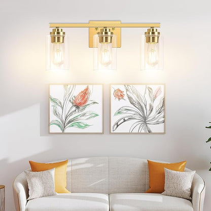 3-Light Bathroom Light Fixtures, Classic Wall Light Fixture - Image 9
