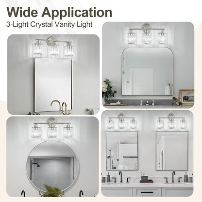 Crystal Bathroom Light Fixtures, Bathroom Lighting Fixtures Over Mirror - Image 6