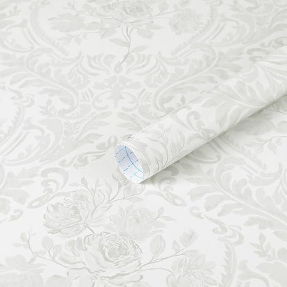 Ismoon Floral Peel and Stick Wallpaper Grey Contact Paper Boho Watercolor - Image 9