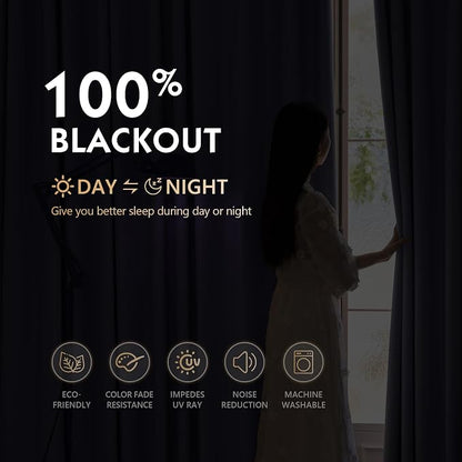 FMFUNCTEX 100% Blackout Curtains - Image 3