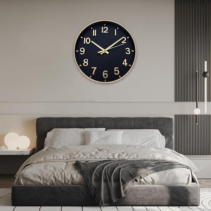 HZDHCLH Wall Clocks Battery Operated, Wall Clock Black Gold, 12 inch Wall Clock - Image 7
