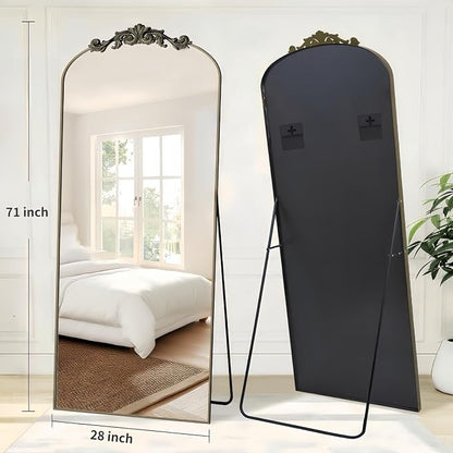 Dewfig Arched Full Length Mirror, Floor Mirror - Image 8