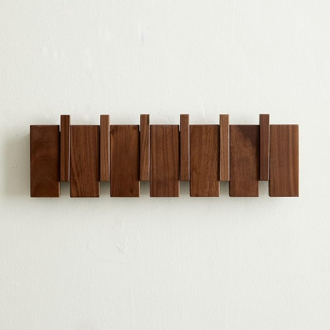 QUELLANCE Wood Coat Rack Wall Mount, Coat Hooks Hanger Wall Mounted, Heavy Duty by WelcometoQuellance