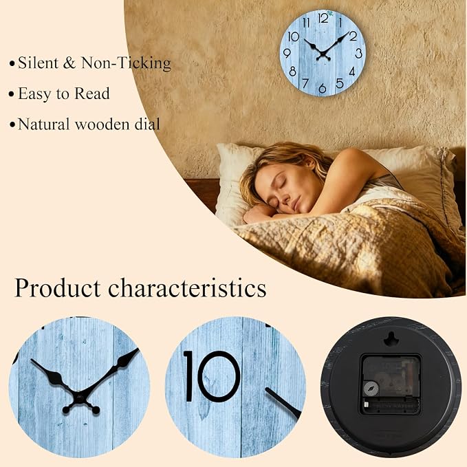 Wall Clock, Modern Wall Clocks Battery Operated, Silent Non Ticking Clock - Image 5