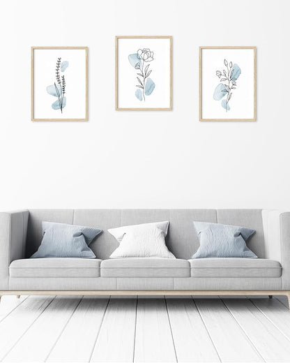 HesenDot Boho Art wall Décor, Botanical Print Set of 3, Abstract Line - Image 7