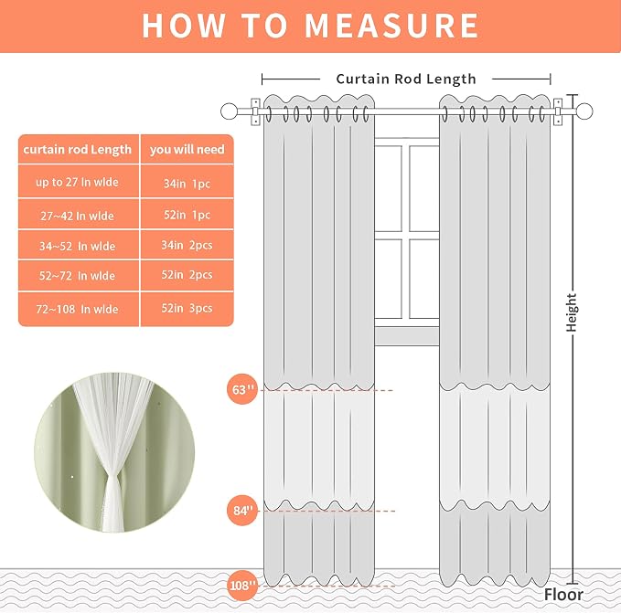 XiDi Green Curtains for Bedroom, Girls Room Blackout Curtains, Kids Room - Image 7