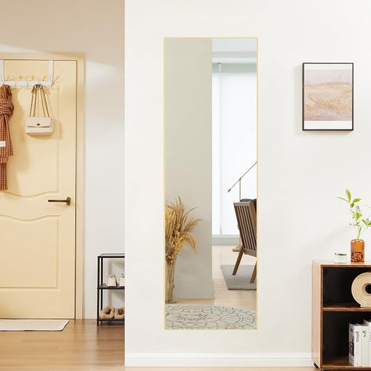 DUMOS Gold Full Length Mirror 59"x16.5" Full Body Floor Mirror - Image 2