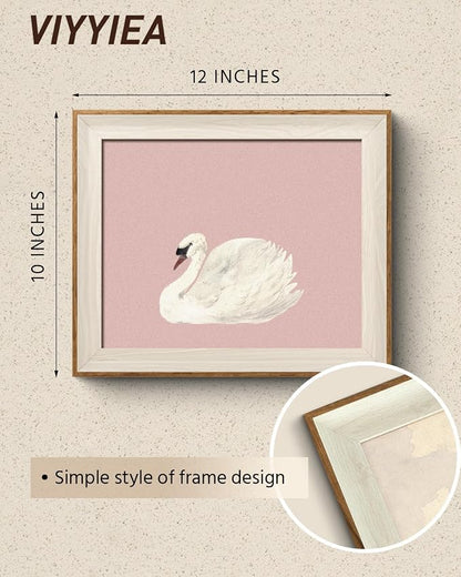 VIYYIEA Framed Wall Art for Living Room, Swan Canvas Prints, Animals Painting - Image 2