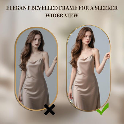 Oval Full Length Mirror, Ultra-Clear Explosion-Proof Dressing Mirror, Simple - Image 6