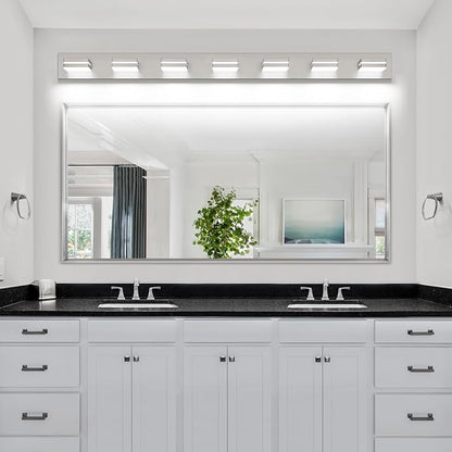 SineRise LED Modern Bathroom Vanity Light Fixtures, Brushed Nickel Modern - Image 8
