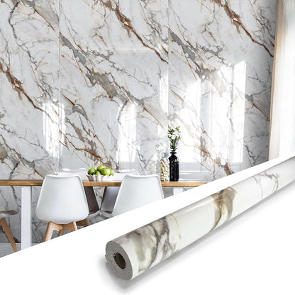 Marble Peel and Stick Waterproof Wall Paneling, Covers 38.75 Sq. Ft. by premiumqualitypeelandsticktile