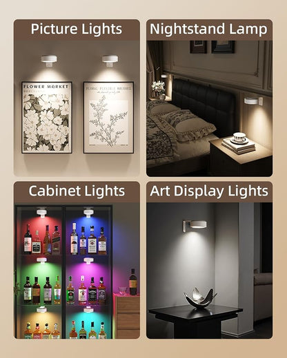 EZVALO Picture Lights for Wall, 2000mAh Rechargeable Battery Magnetic Poster - Image 3