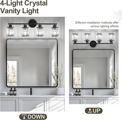 Crystal Bathroom Light Fixtures, Bathroom Lighting Fixtures Over Mirror - Image 5