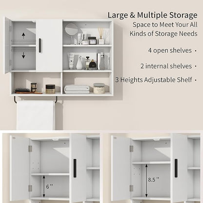 Medicine Cabinet, Wooden Bathroom Wall Cabinet - Image 3