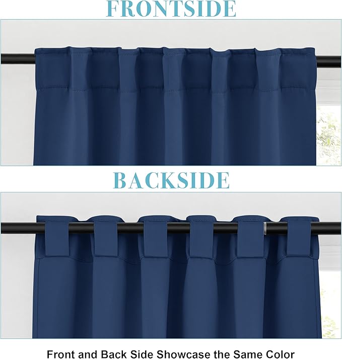 RYB HOME Blackout Curtains for Living Room Thermal Insulated Privacy Solar - Image 3