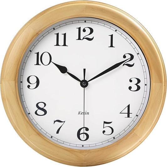 Kesin Wooden Wall Clocks 14 Inch Silent Wall Clock Large Decorative Battery - Image 2