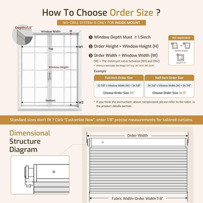 Grandekor No Drill Cordless Cellular Shades, Honeycomb Blinds - Image 2
