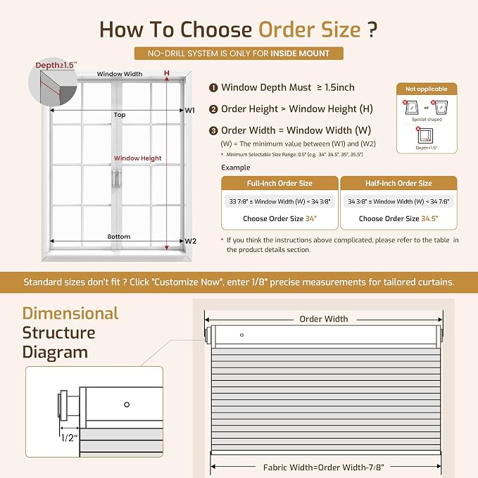 Grandekor No Drill No Tools Cordless Cellular Shades, UV Protection Privacy No - Image 2