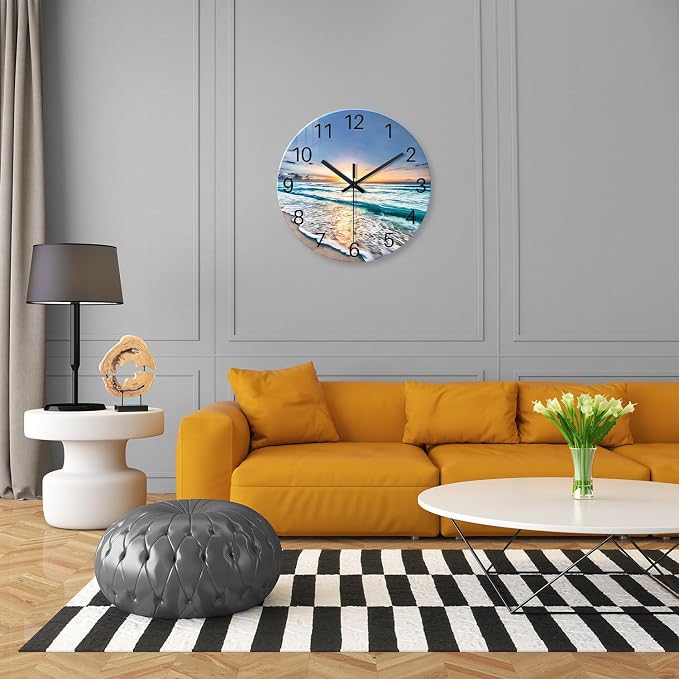 20 Inch Big Wall Clocks for Living Room Decor Analog Glass Wall Clock Non - Image 2
