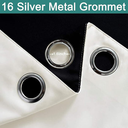 Yakamok Total Blackout Extra Wide Patio Sliding Door Curtains, Grommet Thermal - Image 3