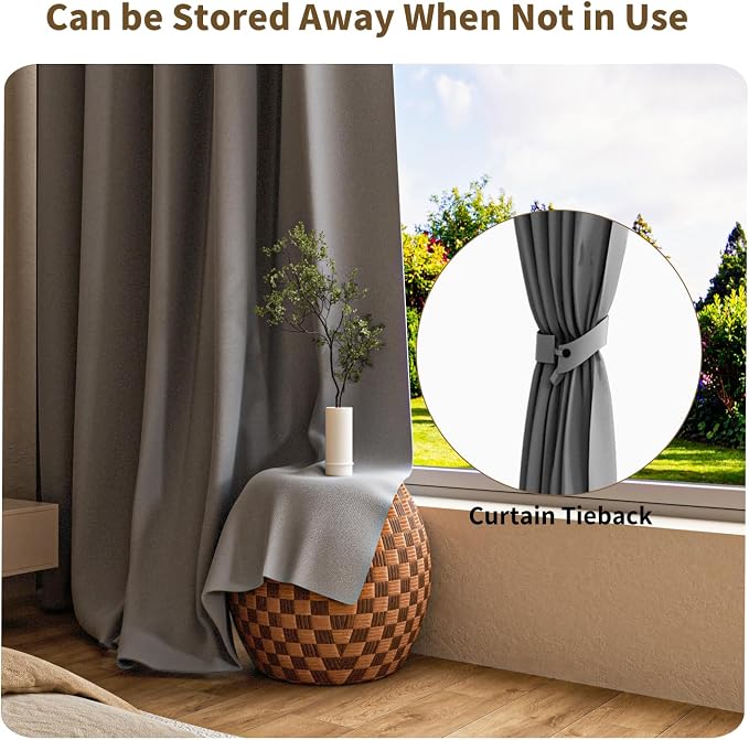 Room Divider Blackout Curtains Extra Wide Ceiling Mounted Curtains Track Sets - Image 5