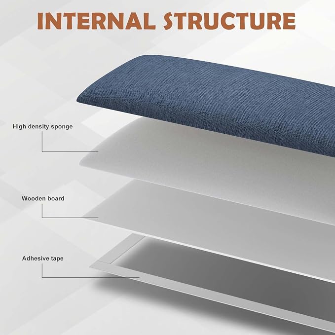 IFNOW Upholstered Peel and Stick Wall Panels, Soundproof 3D Headboard - Image 3