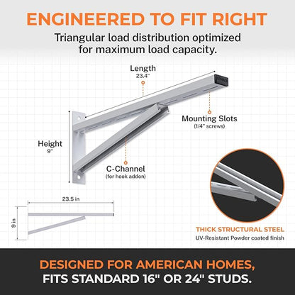 Heavy Duty Metal Brackets for Garage Wall Shelving, Modular Wall Mounted - Image 4