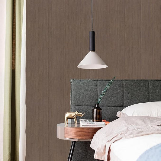 Brown Grasscloth Peel and Stick Wallpaper A Set of 23.6" X 480" Self-Adhesive - Image 2