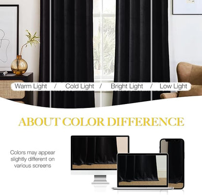 NICETOWN Insulated Black Out Velvet Curtains - Image 5