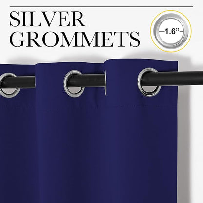 NICETOWN Navy Blue Blackout Curtains 78 inches Length - Image 2