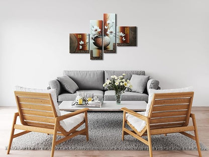 Wieco Art -Stretched and Framed 100% Hand-painted Modern Canvas Wall Art - Image 4