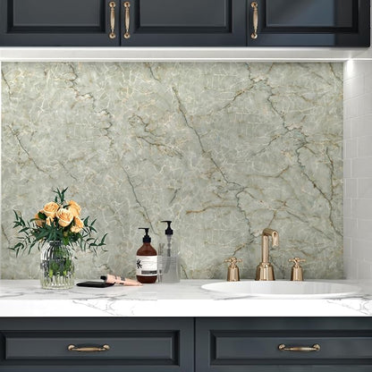 Cyan Glossy Marble Contact Paper Peel and Stick Countertops Self Adhesive - Image 6