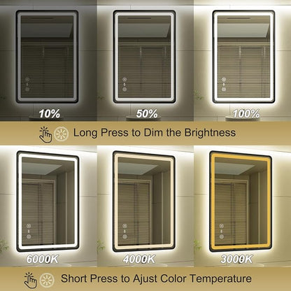 24x36 Inch LED Bathroom Mirror - Image 2