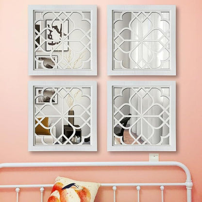 ZEXUIRU 4 Set. Rustic Wall Mirrors - Image 4
