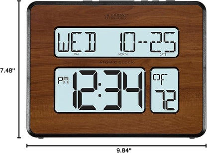 La Crosse Technology 513-1419BL-WA-INT Atomic Large Full Digital Calendar Clock - Image 8
