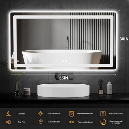 AMOISE LED Bathroom Vanity Mirror - Image 8